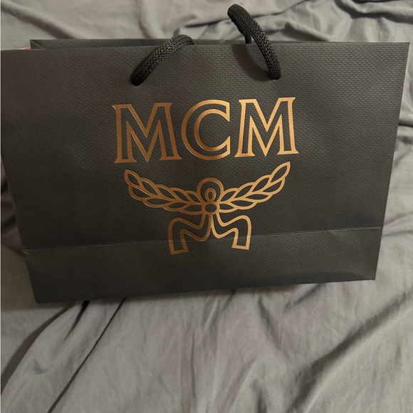 MCM Black and Gold Phone Case with Strap - Picture 3 of 4